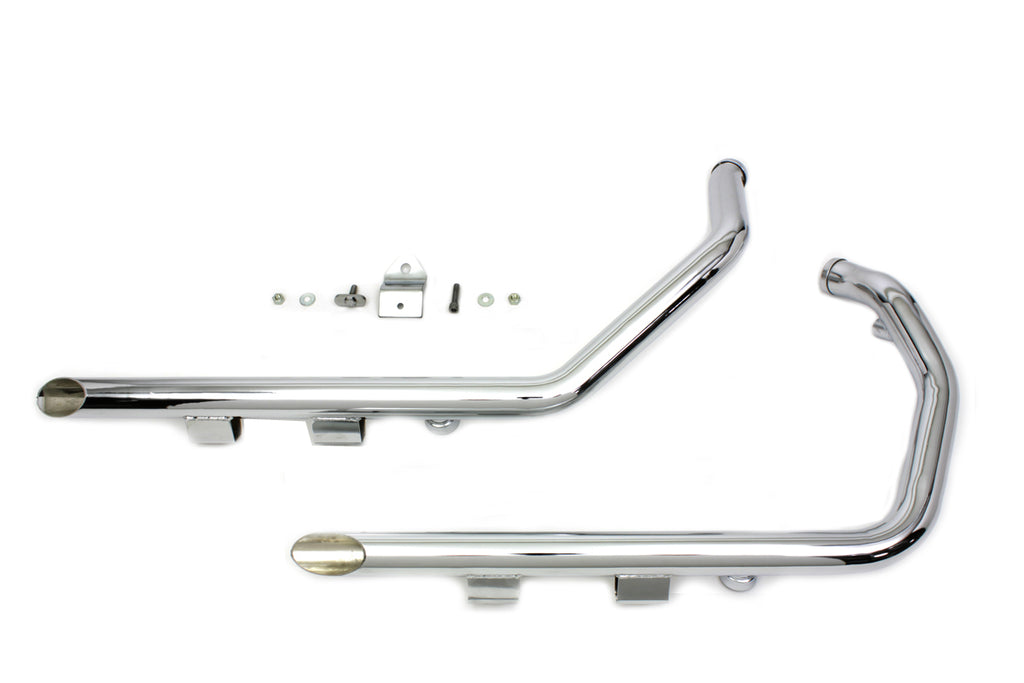 Exhaust Drag Pipe Set Slash Cut For Harley-Davidson Sportster 2004-2013