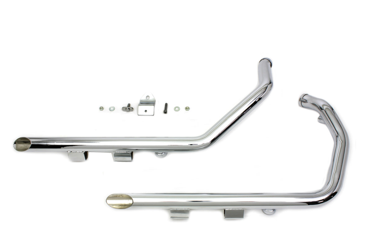 Exhaust Drag Pipe Set Slash Cut For Harley-Davidson Sportster 2004-2013