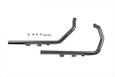 Exhaust Drag Pipe Set Straight Cut Ends For Harley-Davidson Sportster 2004-2006