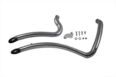 Exhaust Drag Pipe Set Curve For Harley-Davidson Softail FXST 1986-2006