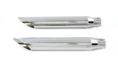 2-1/2" Slash Cut Baloney Slice Slip on Muffler Set For Harley-Davidson