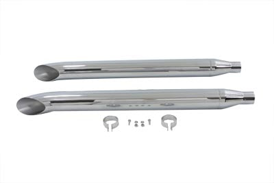 36" Turn Out Muffler Set Chrome For Harley-Davidson