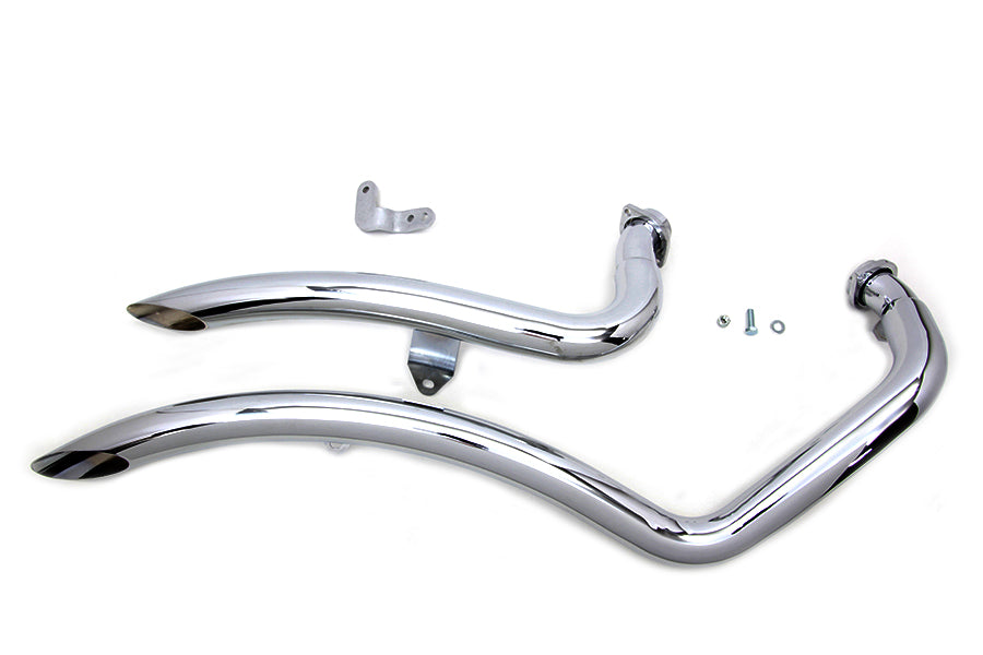 Exhaust Drag Pipe Set Curvado For Harley-Davidson Sportster XL 2004-2013