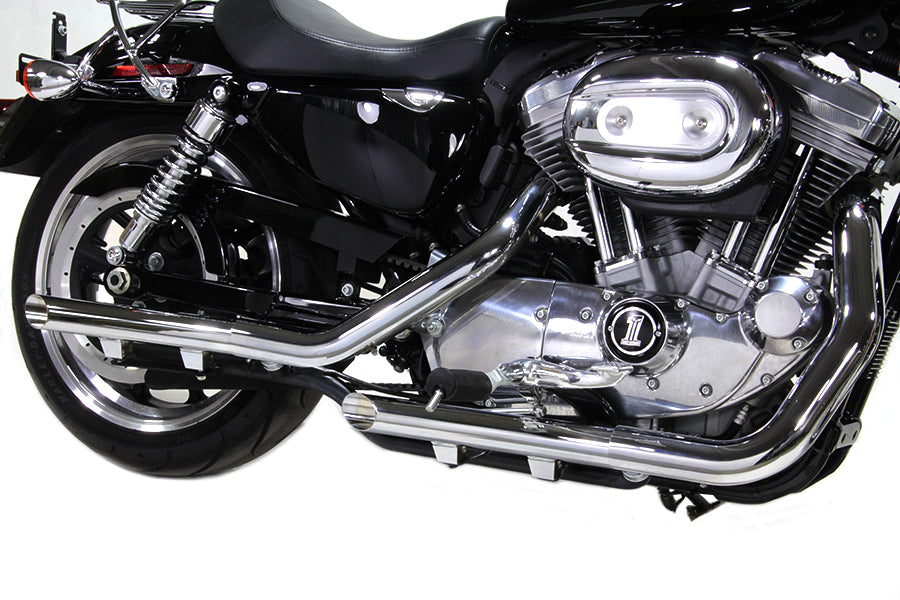 2" Slash Cut Exhaust Drag Pipe Set For Harley-Davidson Sportster 2004-2013