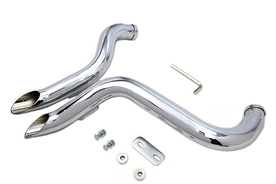 2" LAF Downdraft Exhaust Header Set For Harley-Davidson 1986-2017