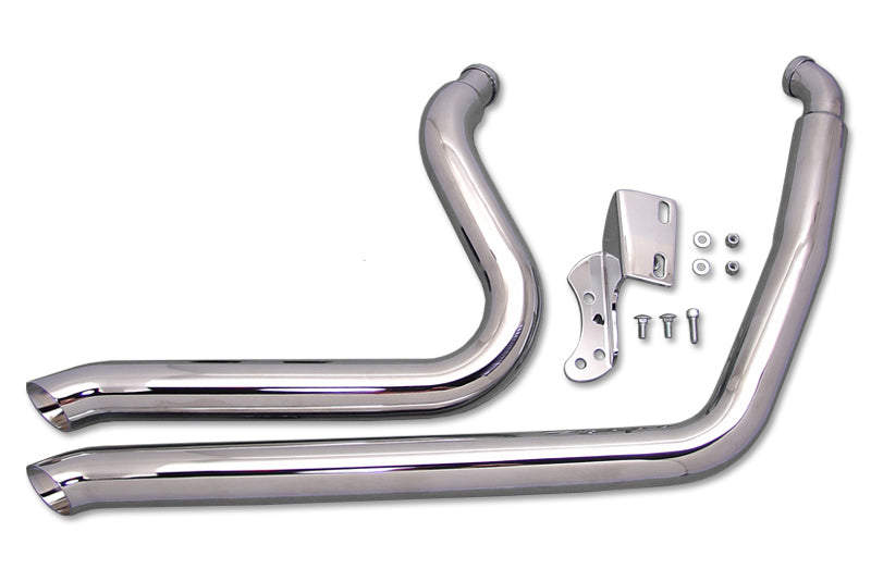 Exhaust Drag Pipe Set Side Sweep For Harley-Davidson Dyna 2006-2017