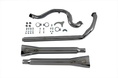 Crossover Dual Exhaust Header And Muffler Kit For Harley-Davidson Touring 1995-2006