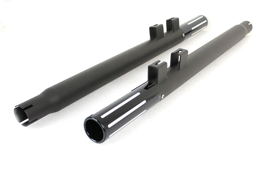 Shotgun Exhaust Set Black Contrast Cut For Harley-Davidson Touring 1996-2016