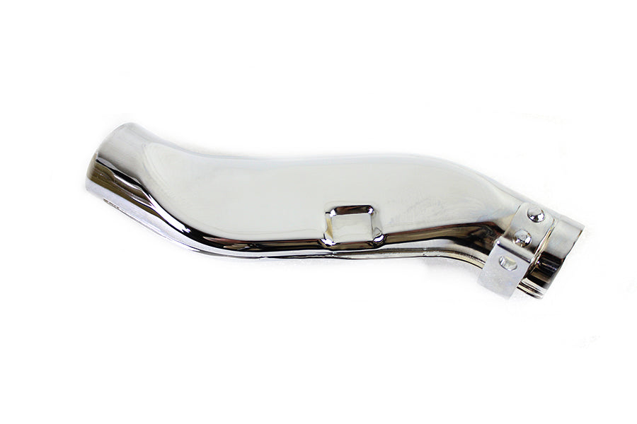 Chrome Flat Squash Pipe with Tab For Harley-Davidson 1936-1964