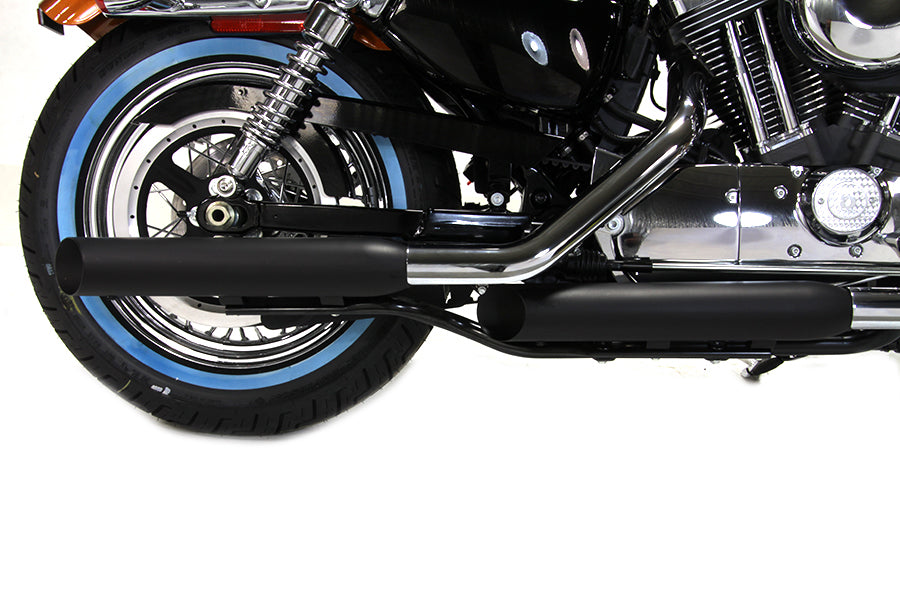 Street Cannon Black Side Slash Muffler Set For Harley-Davidson Sportster