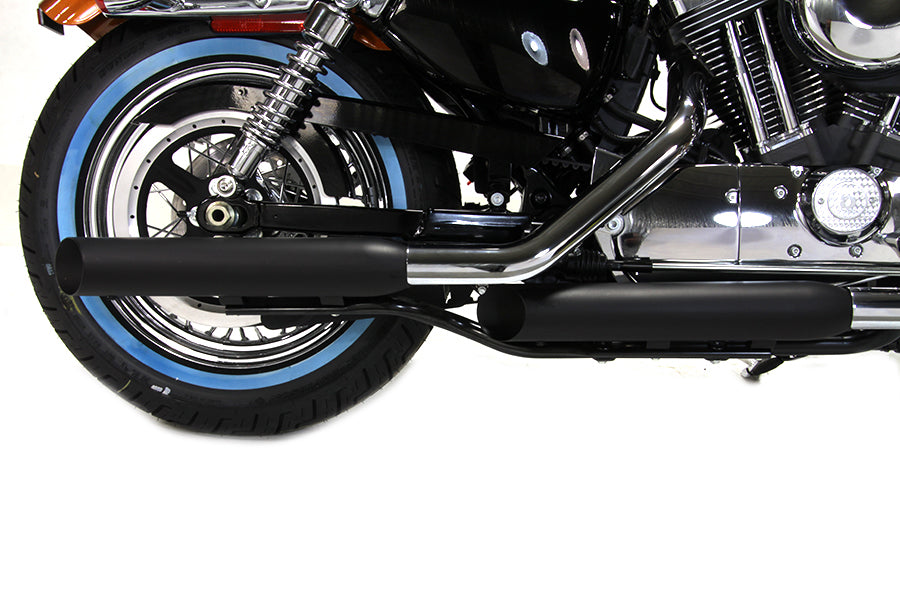 Juego de silenciadores Street Cannon Black Side Slash para Harley-Davidson Sportster