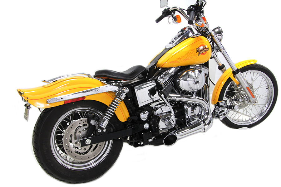 Lakester 2 into 1 Exhaust Pipe Header Kit Chrome For Harley-Davidson 1986-2011
