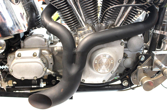Lakester 2 Into 1 Exhaust System Black For Harley-Davidson 2007-Up
