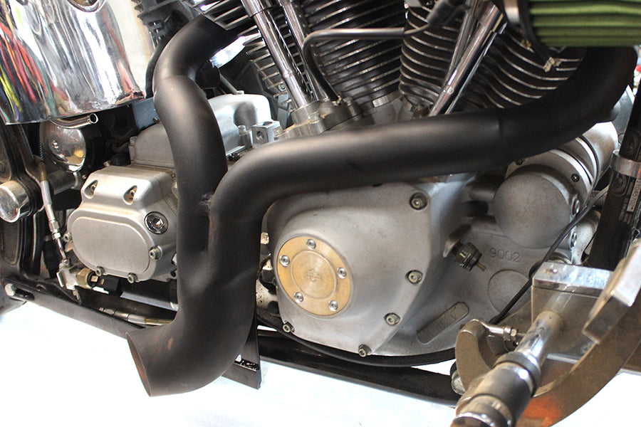 Lakester 2 Into 1 Exhaust System Black For Harley-Davidson 2007-Up