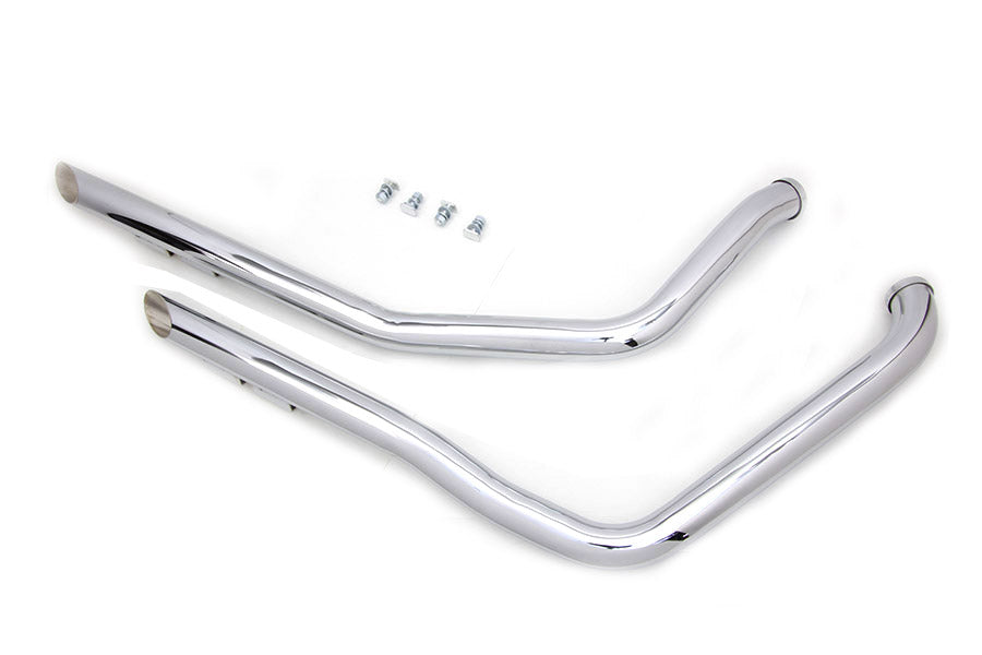 Chrome Drag Pipe Set For Harley-Davidson FXR