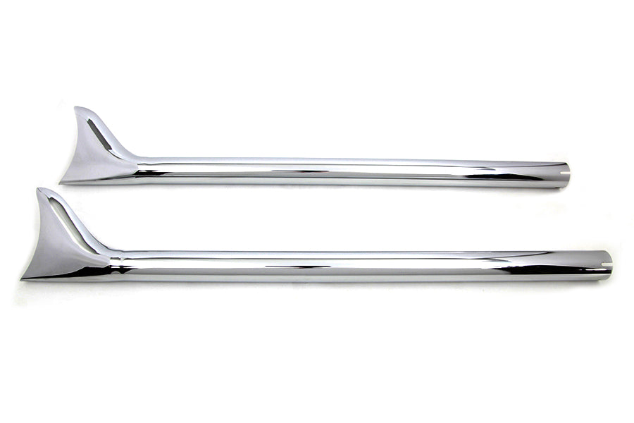 36" Straight Fishtail Extension Set Chrome For Harley-Davidson