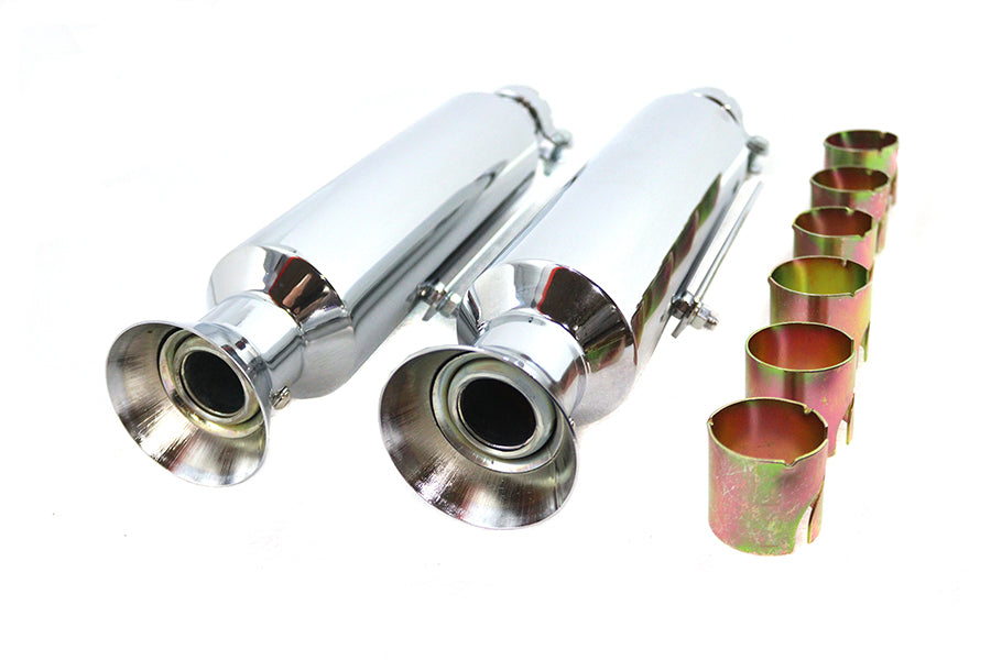 16" Shorty Trumpet Muffler Exhaust Set For Harley-Davidson & Custom