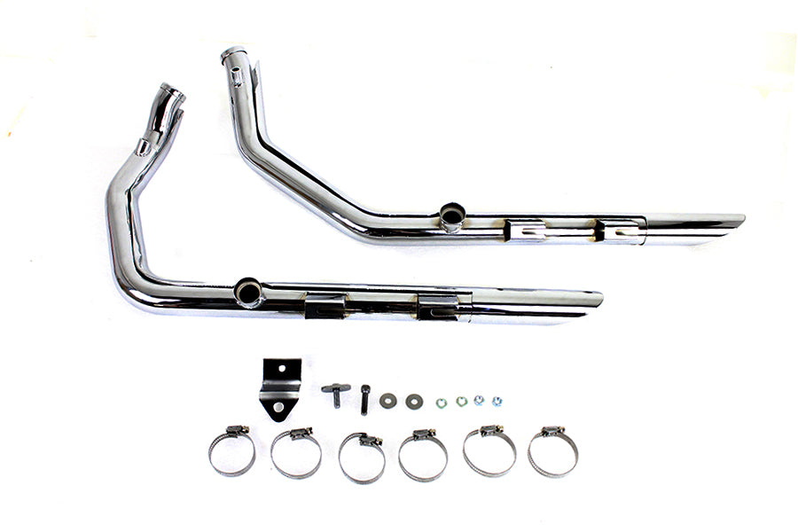 Drag Pipe Exhaust Kit Chrome For Harley-Davidson Sportster 2014 and Later