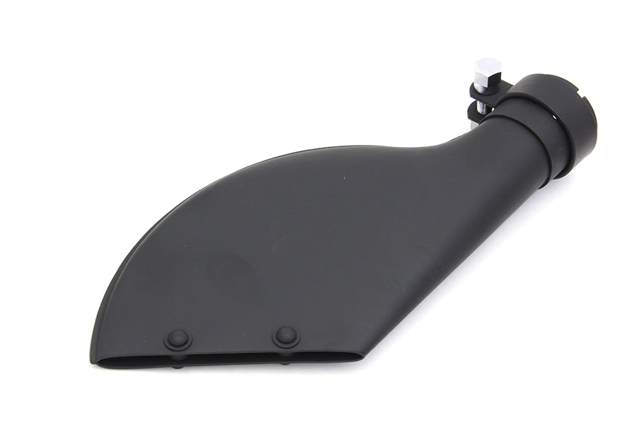Extremo de tubo de escape estilo Batique de 1-3/4" negro para Harley-Davidson