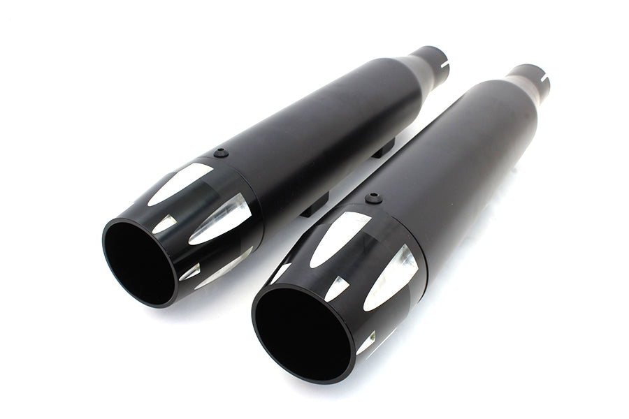 3" Billet Cannon Slip-On Mufflers Black For Harley-Davidson Sportster