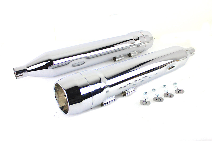 Chrome 4-12" grenade muffler set