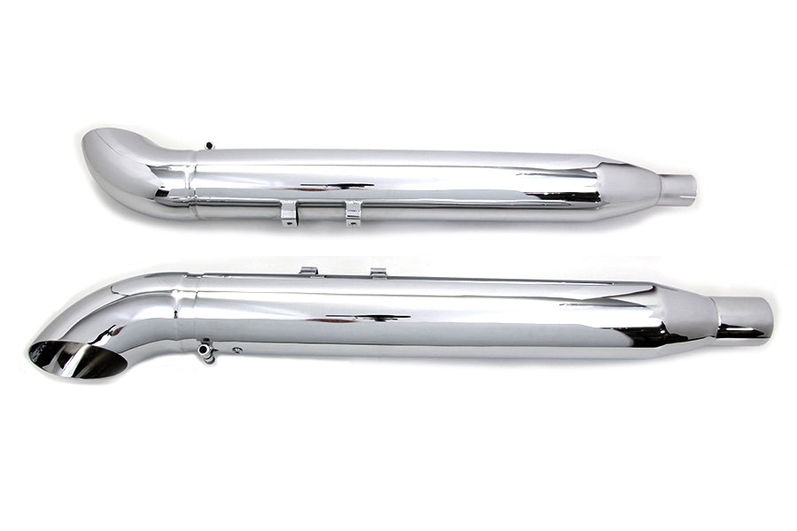 Chrome Turnout Muffler Set For Harley-Davidson Touring Milwaukee Eight M8