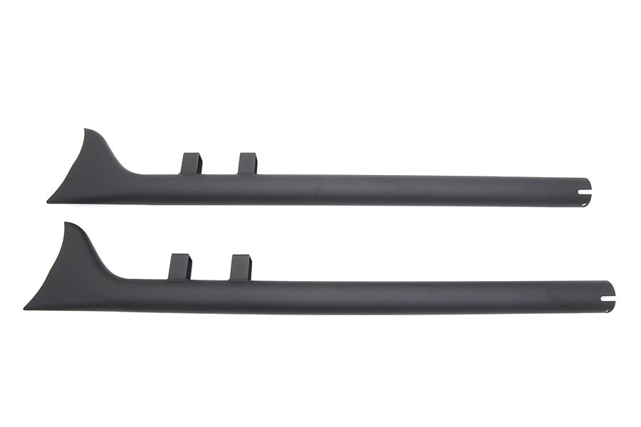 33" Straight Fishtail Exhaust Set Black For Harley-Davidson Touring 1995-2016