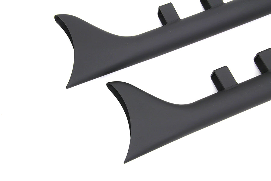 33" Straight Fishtail Exhaust Set Black For Harley-Davidson Touring 1995-2016