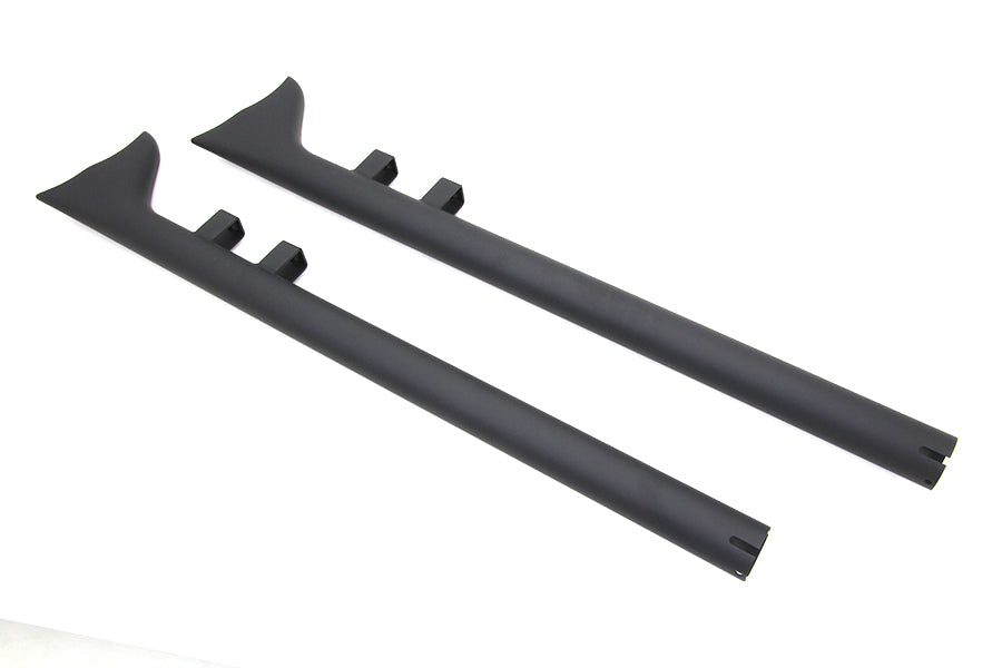 33" Straight Fishtail Exhaust Set Black For Harley-Davidson Touring 1995-2016