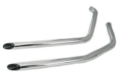 Exhaust drag pipe set slash-cut for Harley-Davidson Softail 1986-2006