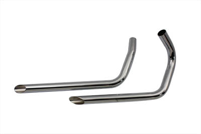 Exhaust Drag Pipe Set Slash Cut Ends For Harley-Davidson UL 1937-1948