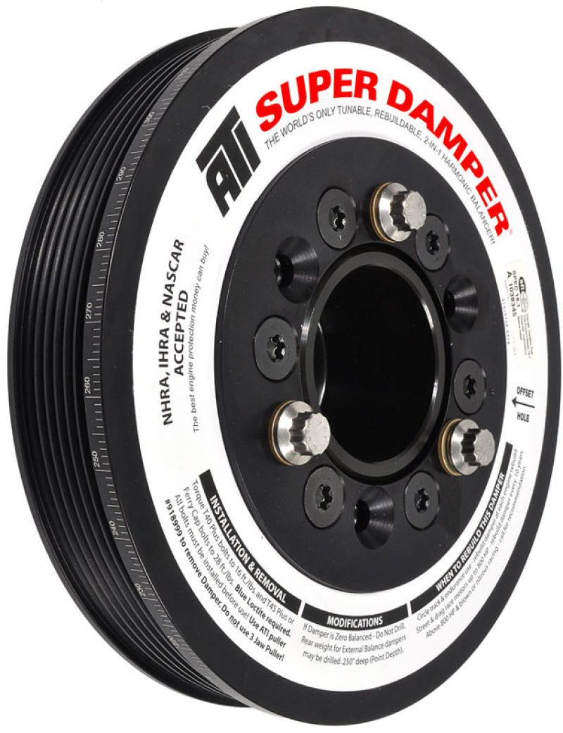 ATI-Dämpfer – 7,48 Zoll – Aluminium LW – 6/4 Grv – LSA – 09–15 Cadillac CTS-V (ohne SC-Riemenscheibe)