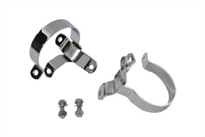 74689A 3-1/4" Muffler Body Clamp Set Chrome For Harley-Davidson Touring 1995 And Later