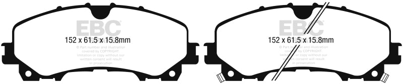 EBC For 13+ Infiniti Q50 3.7 Yellowstuff Front Brake Pads