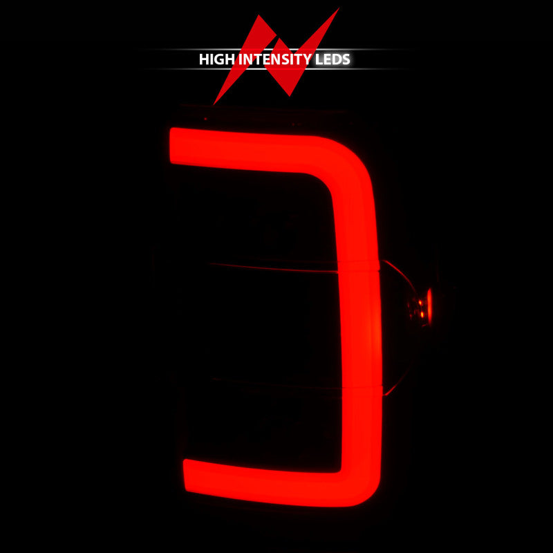 ANZO 2001-2011 Ford Ranger LED-Rücklichter mit Lichtleiste, schwarzes Gehäuse, klare Linse