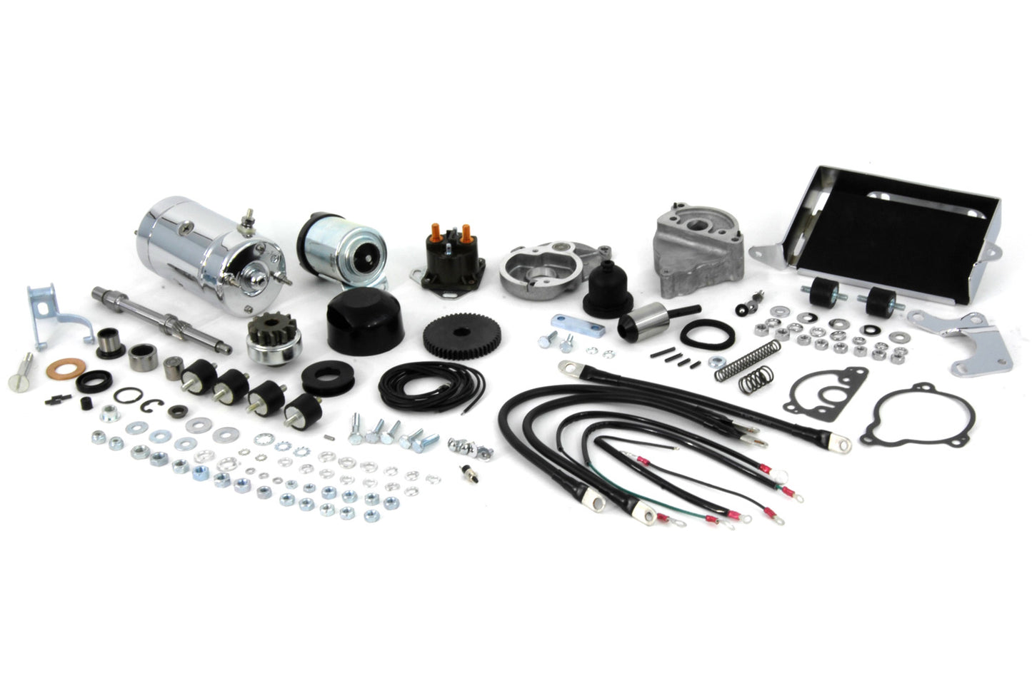 Hitachi Chrome Electric Starter Kit For Harley-Davidson Shovelhead 1980-1984