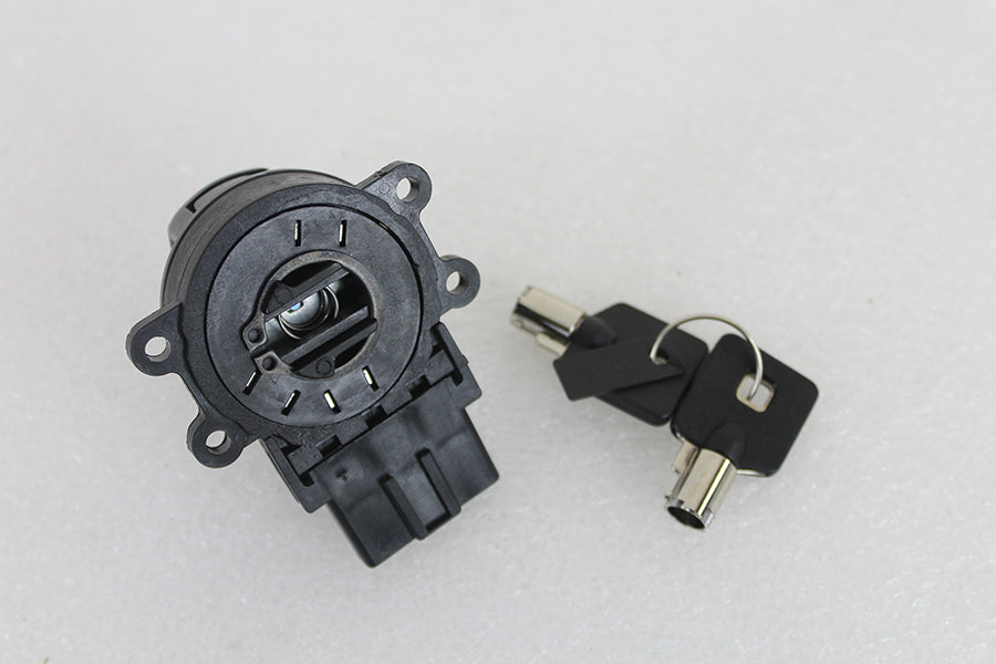 Interruptor de encendido negro con calavera cromada para Harley-Davidson 1995-2013