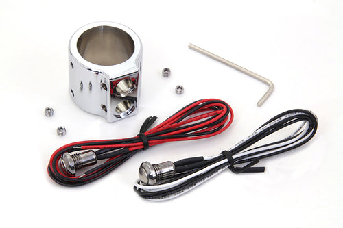 1" Chrome Dual Handlebar Button Switch Kit For Harley-Davidson