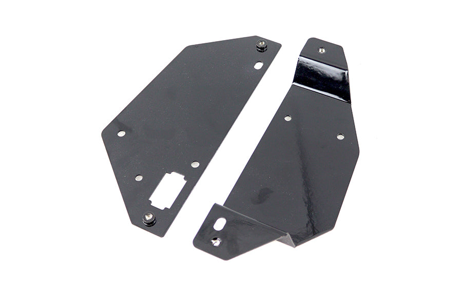 Left And Right Electrical Panel Set Black For Harley-Davidson FXR 1986-1994