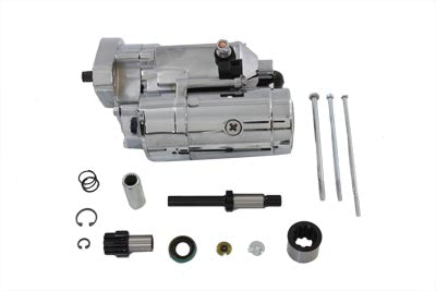 Chrome Starter Kit 2.4kW With Shaft For Harley-Davidson Big Twin 1989-2006