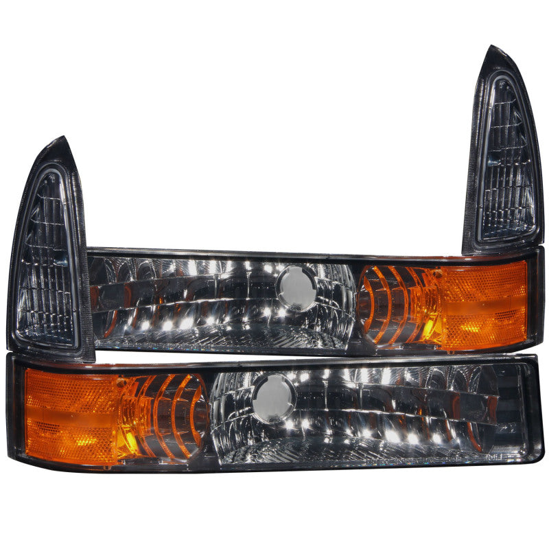ANZO 2000-2004 Ford Excursion Euro Parklichter getönt mit bernsteinfarbenem Reflektor