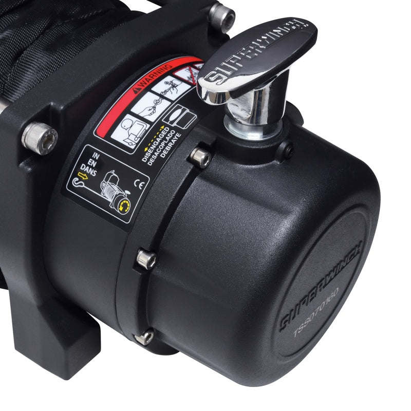 Cabrestante Superwinch de 11 500 libras, 12 V CC, 3/8 in x 80 pies, cuerda sintética, cabrestante Tiger Shark 11500
