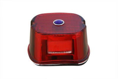 Tail Lamp Lens Laydown Style Red With Blue Dot For Harley-Davidson 1999-2003