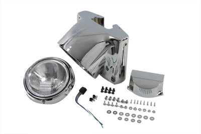 Freight Train Chrome Headlight Nacelle Kit For Harley-Davidson Softail