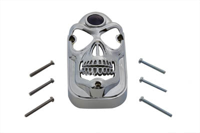 Skull Style Blue Dot Tombstone Tail Lamp Cover For Harley-Davidson FL 1947-1954