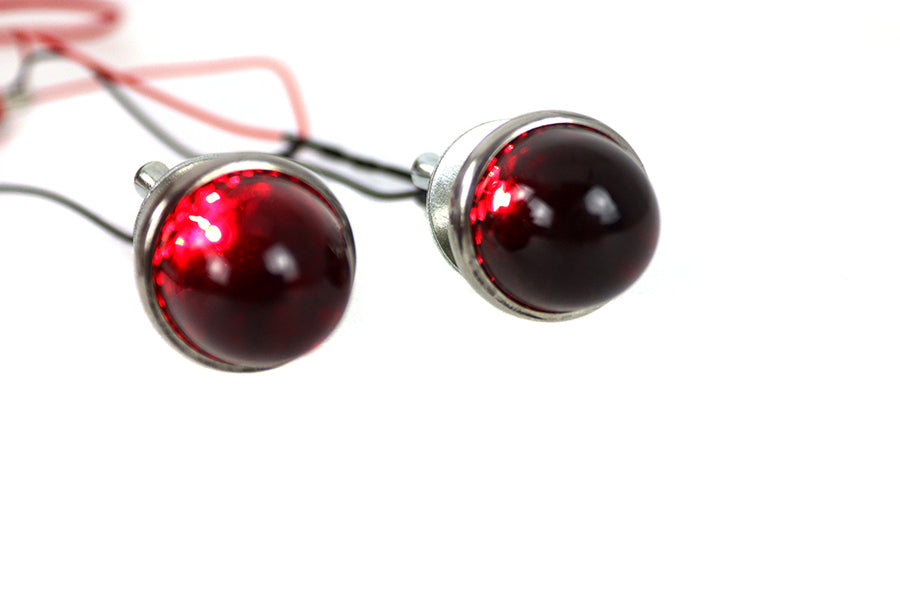 License Plate Frame Bolt Set With Glass Lens And LED Light For Harley-Davidson