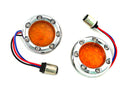 Chrome LED "Fire Ring" Kit Turn Signal Amber For Harley-Davidson