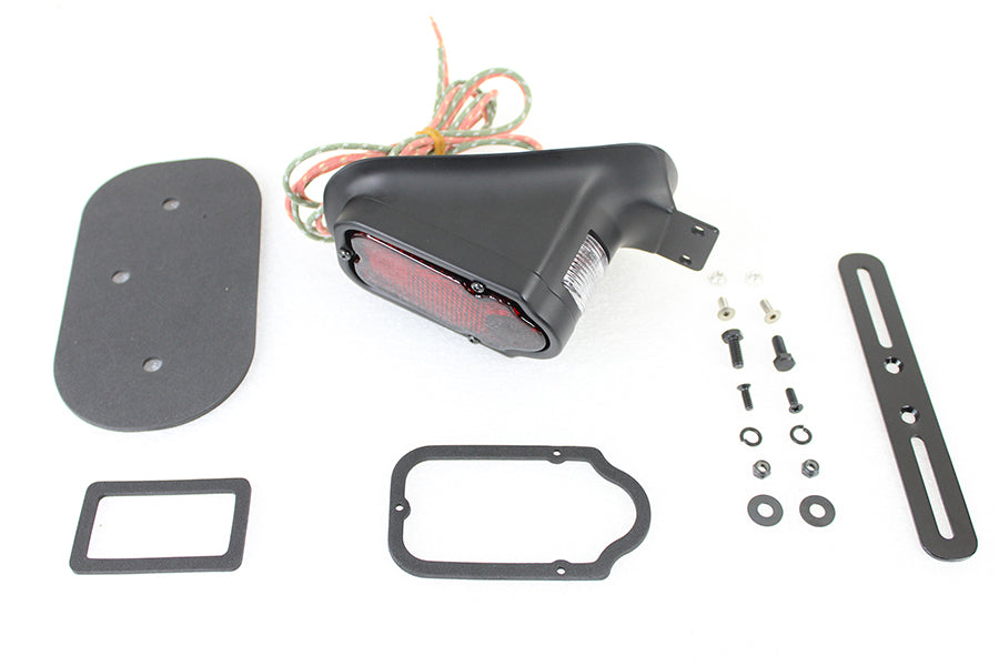 Réplica de conjunto de lámpara trasera estilo Tombstone negro para Harley-Davidson 1947-1954