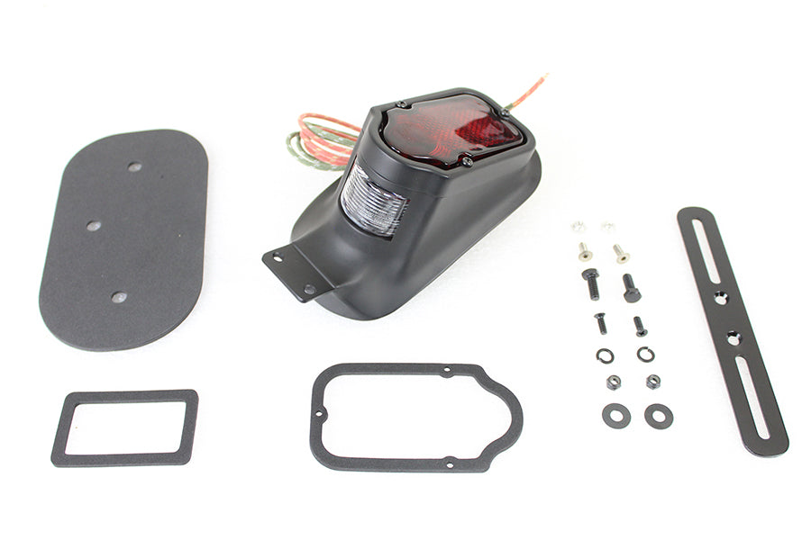 Réplica de conjunto de lámpara trasera estilo Tombstone negro para Harley-Davidson 1947-1954