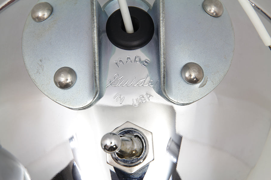 6-Volt-Replik-Chrom-Führungsscheinwerfersatz für Harley-Davidson 1938–1957